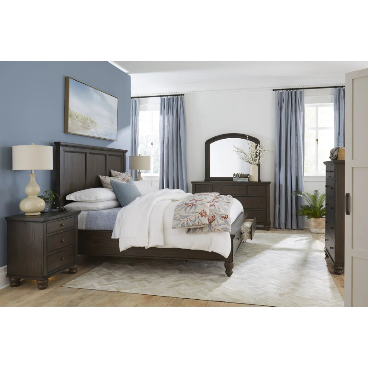 Cambridge King Low Profile Fb Bed Parts Aspen Home 9