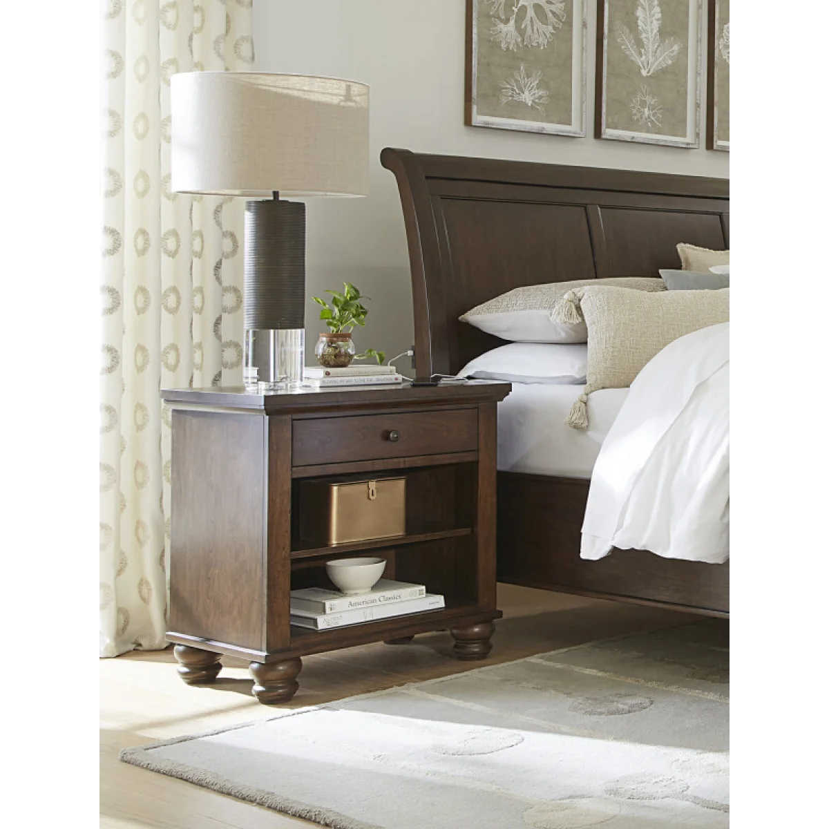 Cambridge 1 Drawer Nightstand Nightstands Aspen Home 6