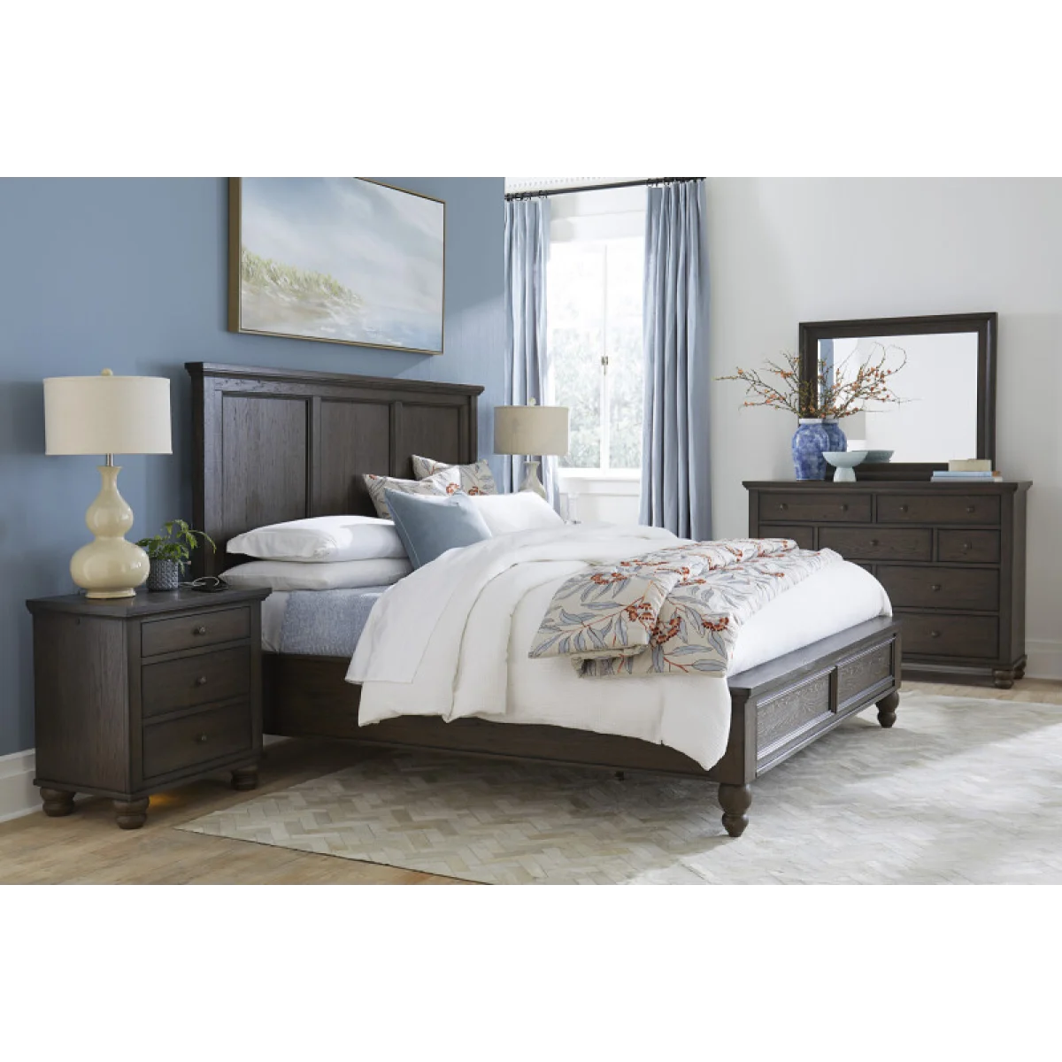 Cambridge King Framed Panel Hb Bed Parts Aspen Home 14