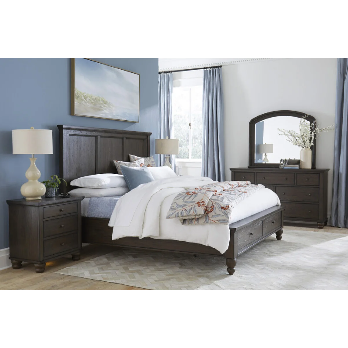 Cambridge King Framed Panel Hb Bed Parts Aspen Home 10
