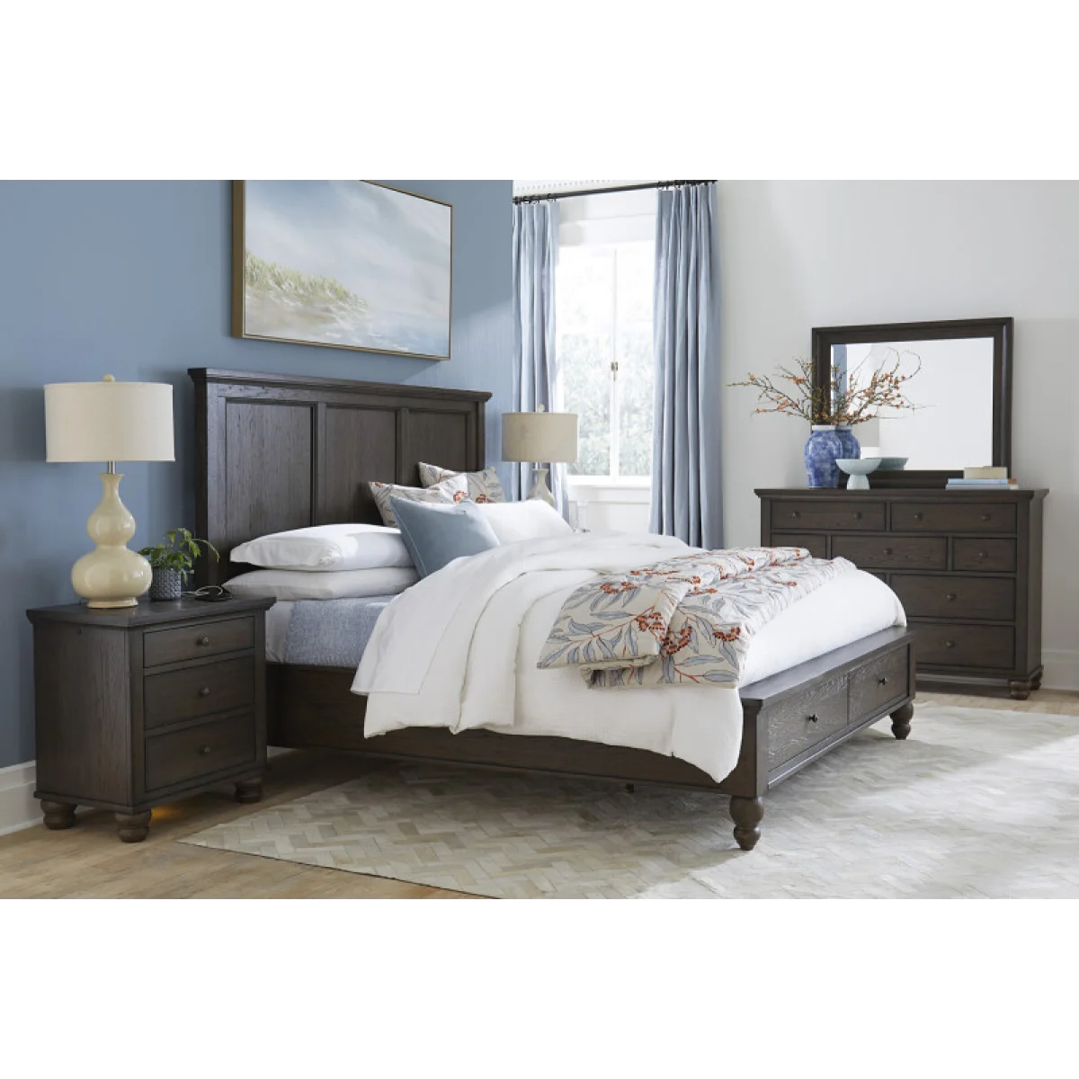Cambridge King Framed Panel Hb Bed Parts Aspen Home 7