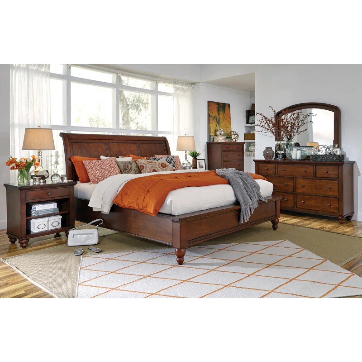 Cambridge Sleigh Bed ICBBRGRP9 Beds Aspen Home 7