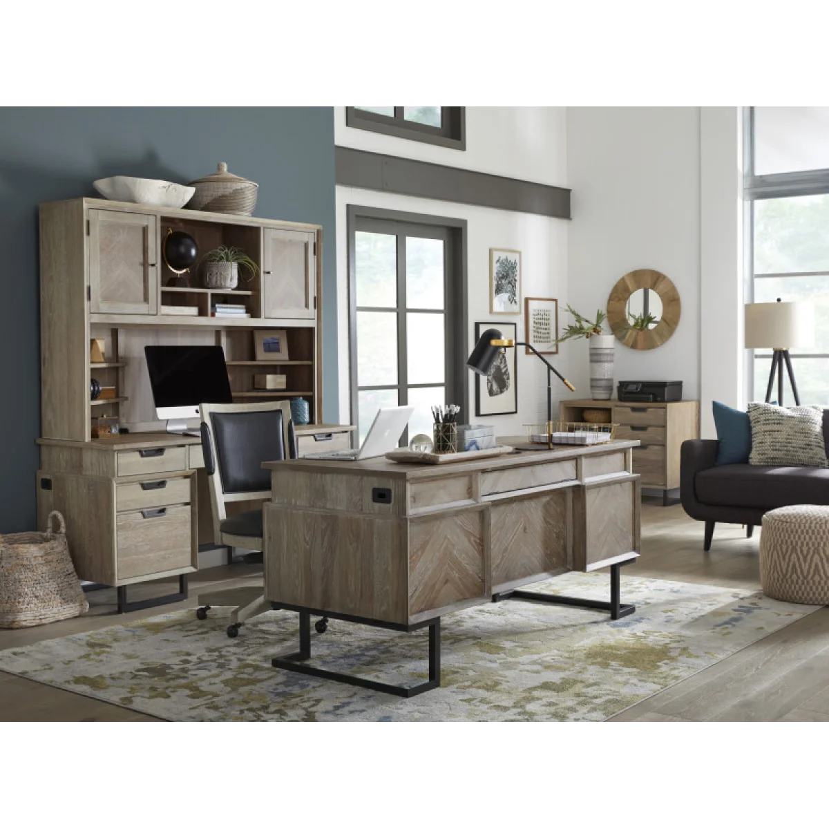 Harper Point 66″ Executive Desk Desks Aspen Home 7