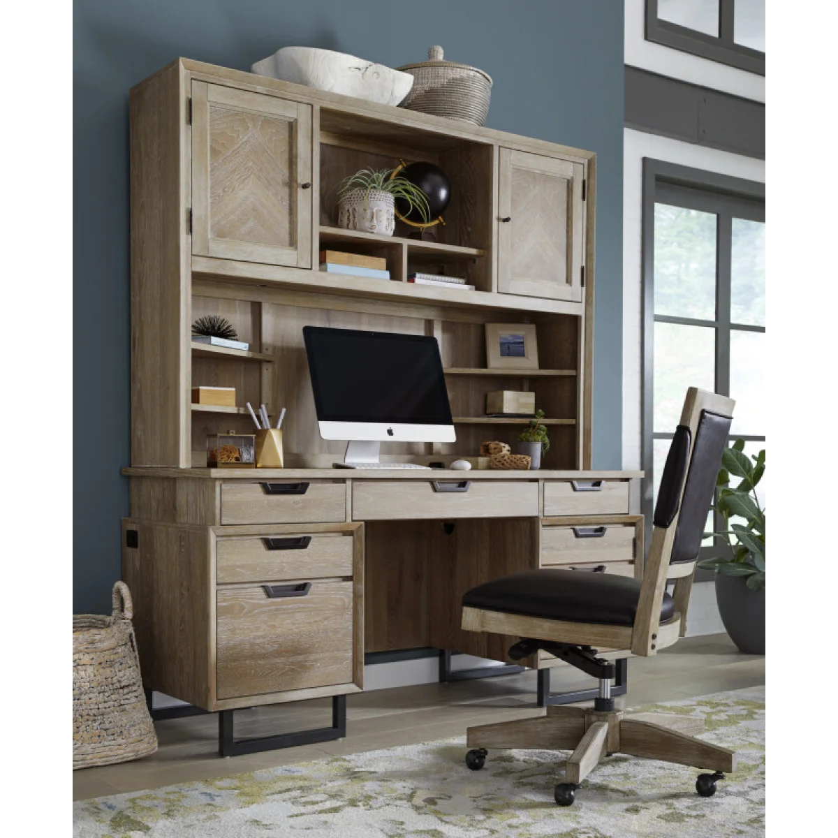 Harper Point 66″ Credenza Desk Desks Aspen Home 26