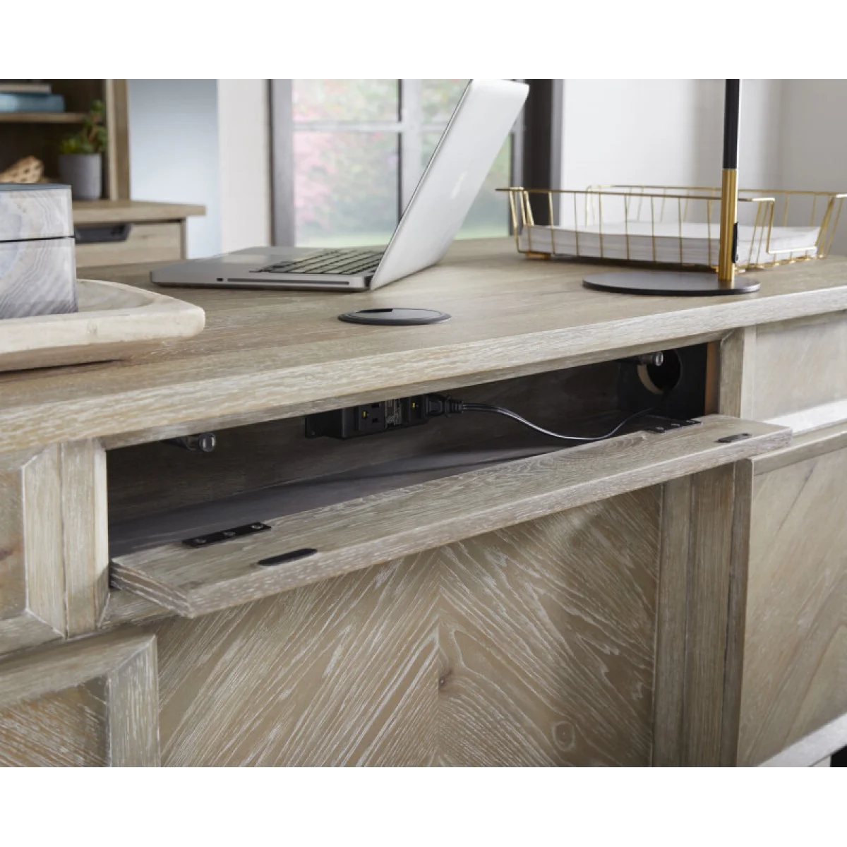 Harper Point 66″ Credenza Desk Desks Aspen Home 25