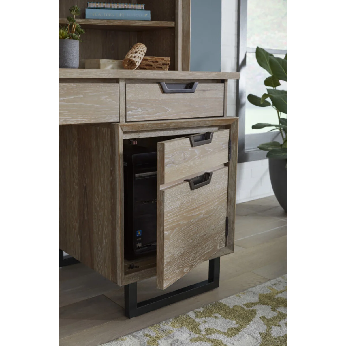Harper Point 66″ Credenza Desk Desks Aspen Home 16