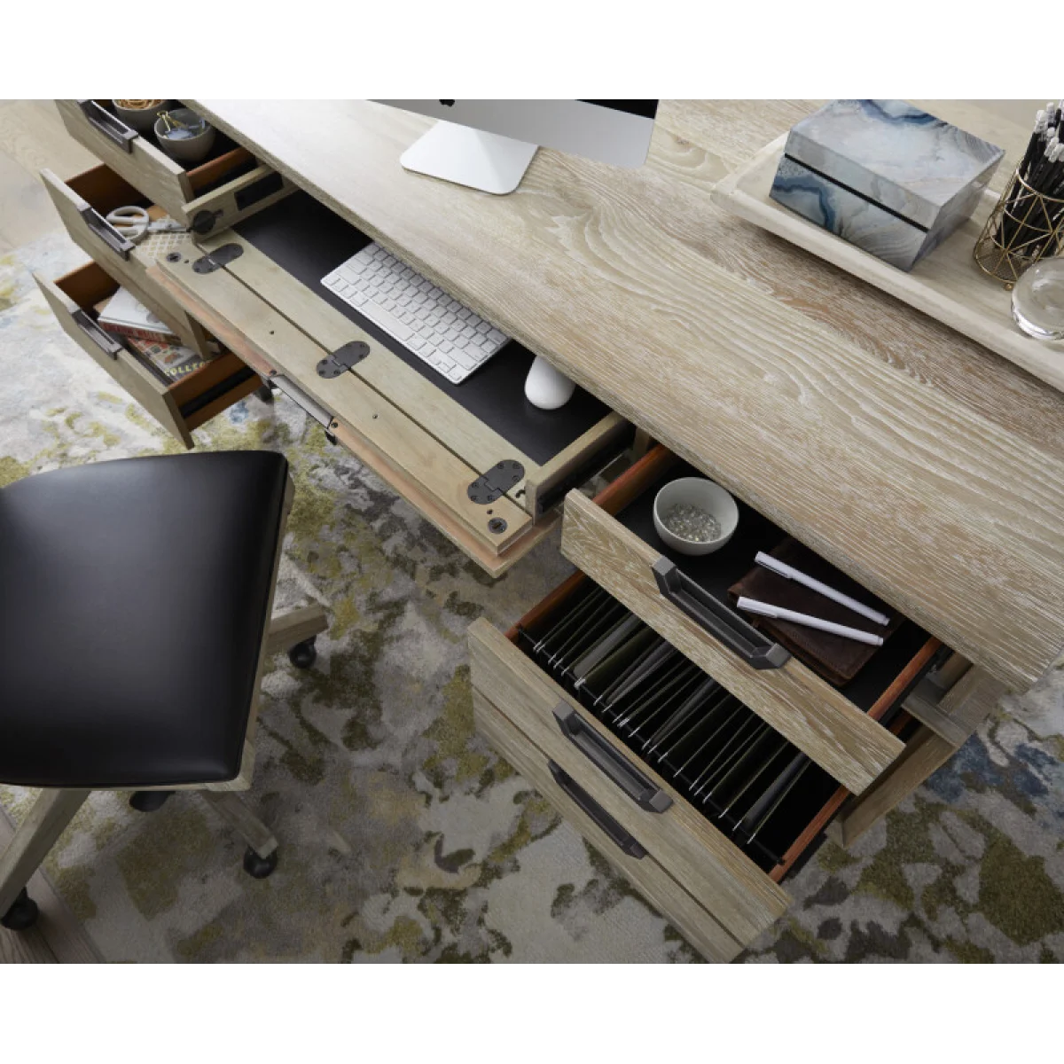 Harper Point 66″ Credenza Desk Desks Aspen Home 14
