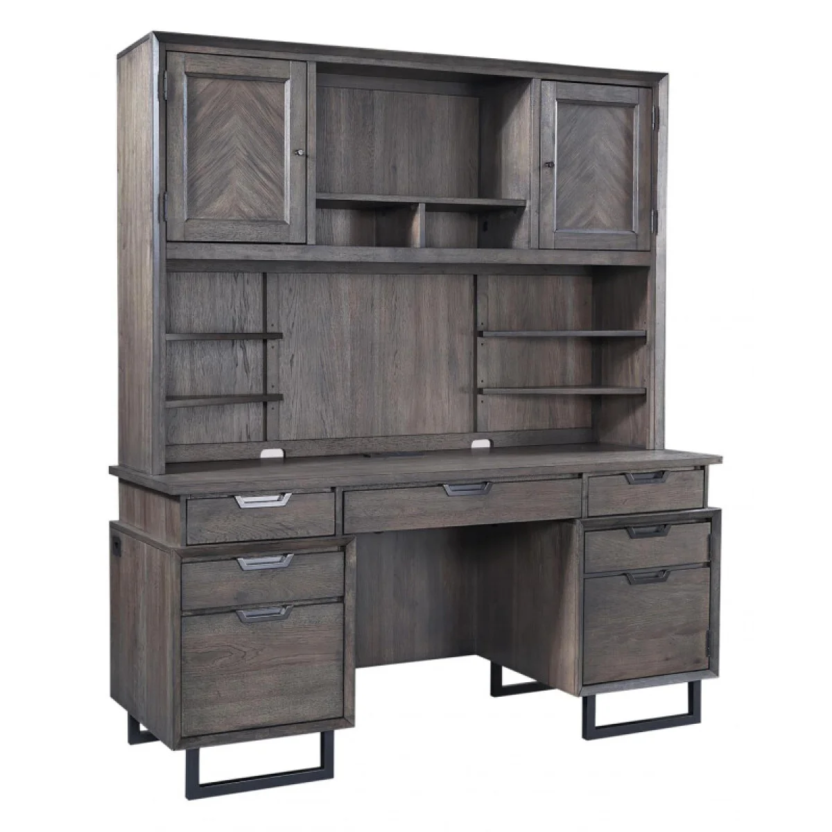 Harper Point 66″ Credenza Hutch Desks Aspen Home 4
