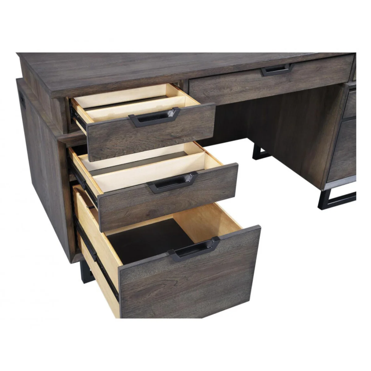 Harper Point 66″ Credenza Hutch Desks Aspen Home 14