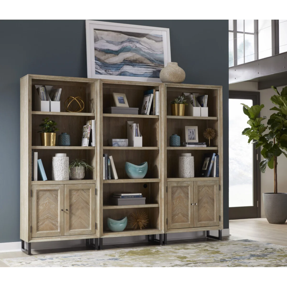 Harper Point Door Bookcase Bookcases Aspen Home 6