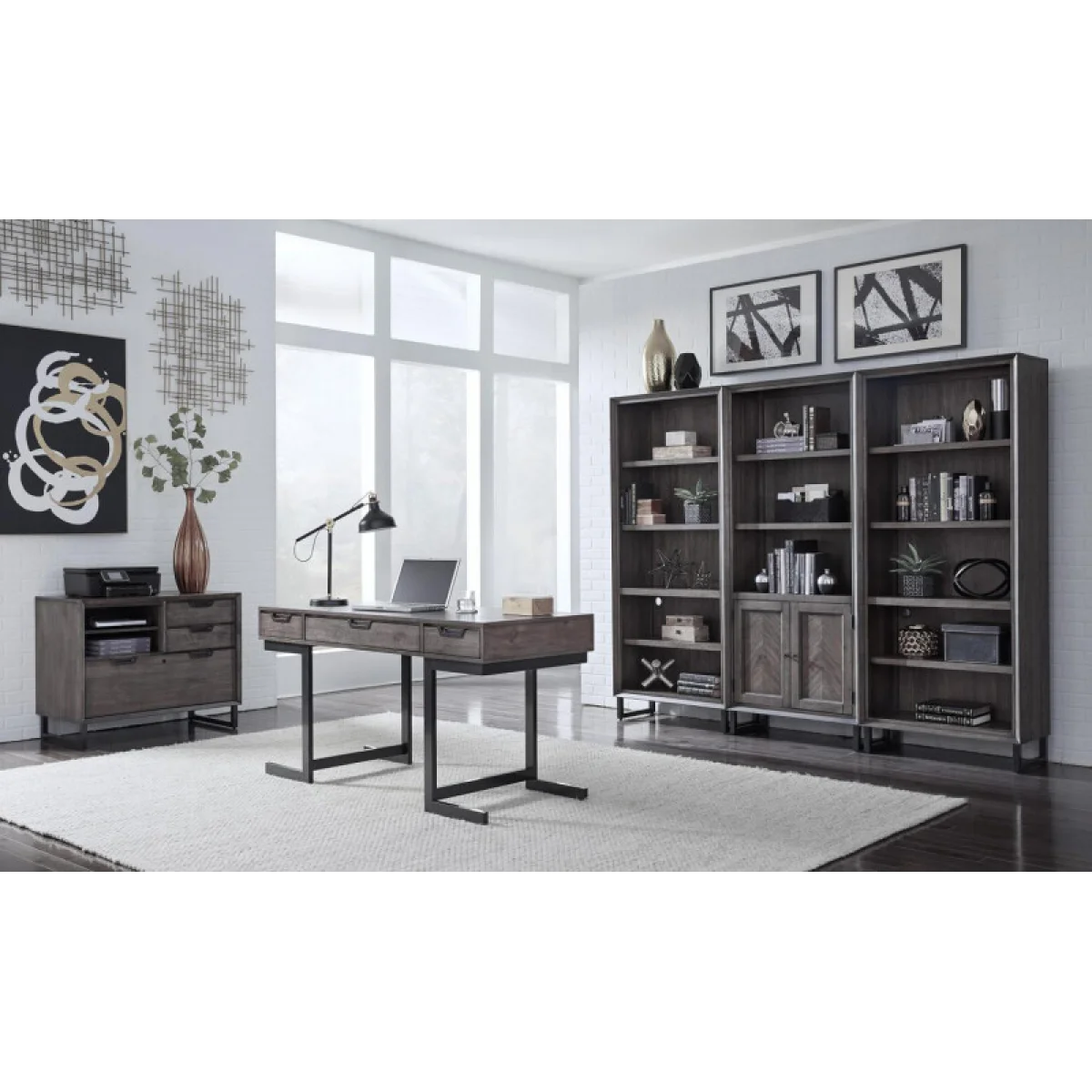 Harper Point 60″ Writing Desk Desks Aspen Home 10