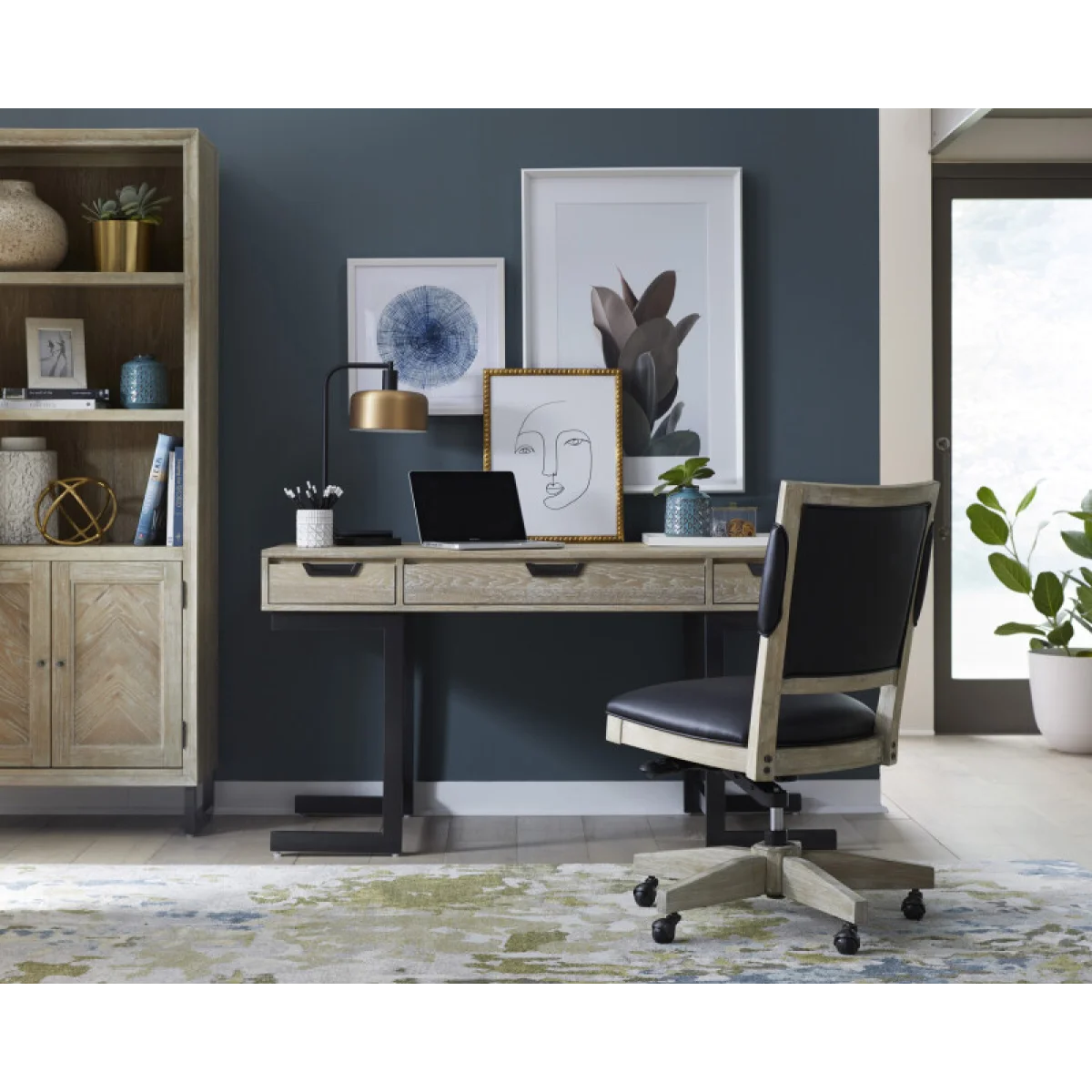 Harper Point 60″ Writing Desk Desks Aspen Home 8