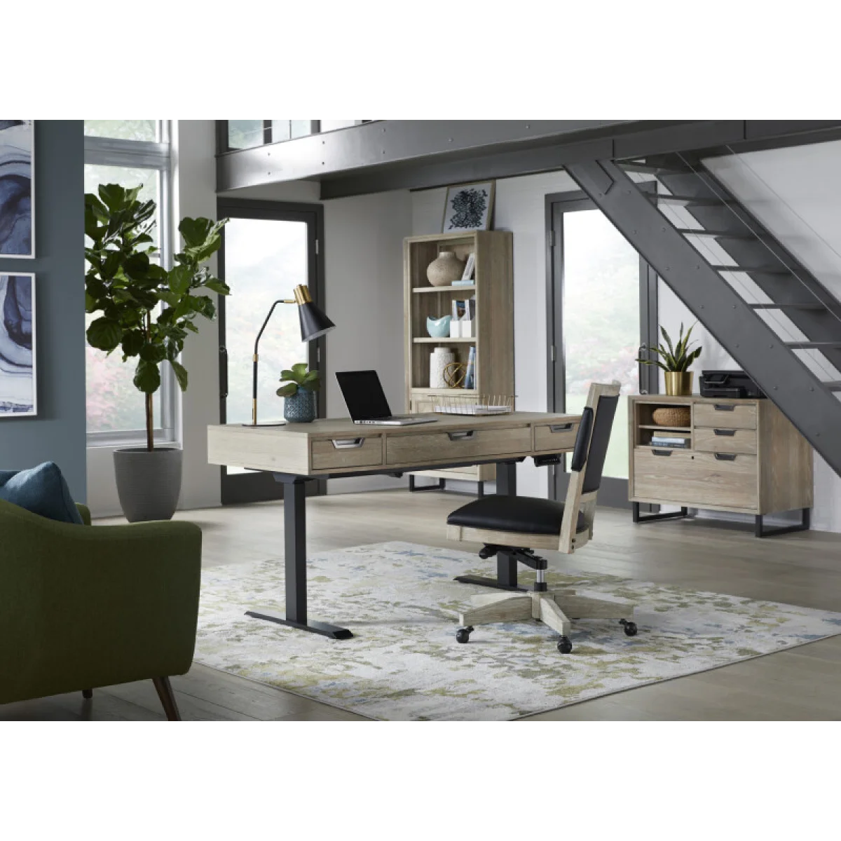 Harper Point 60″ Lift Desk IHPHOGRP1a Desks Aspen Home 7
