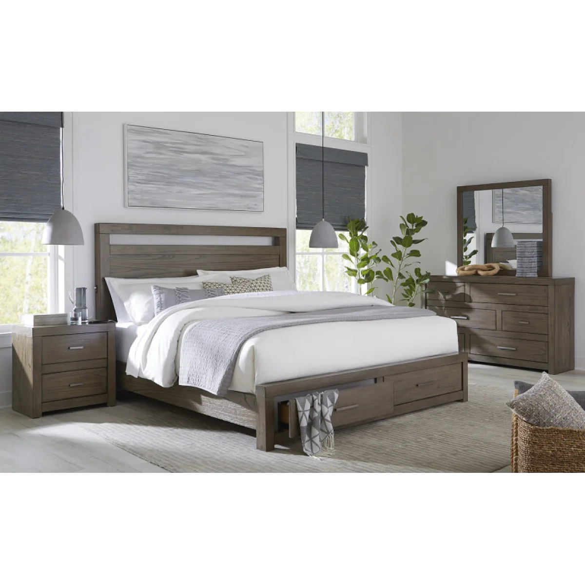 Modern Loft Cal King Rails Bed Parts Aspen Home 13