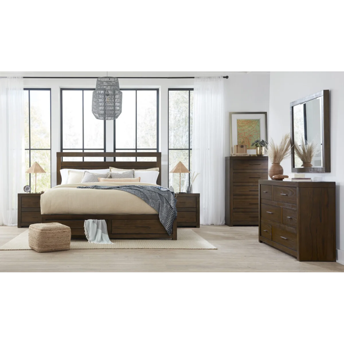 Modern Loft King Panel Hb Bed Parts Aspen Home 6