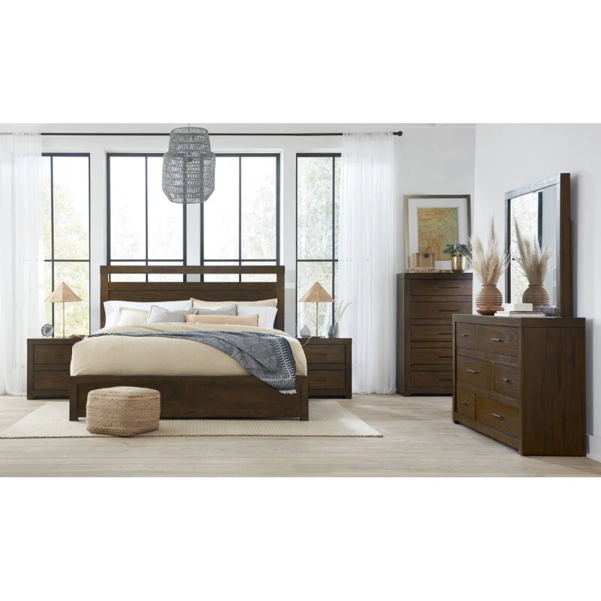Modern Loft King Panel Hb Bed Parts Aspen Home 15