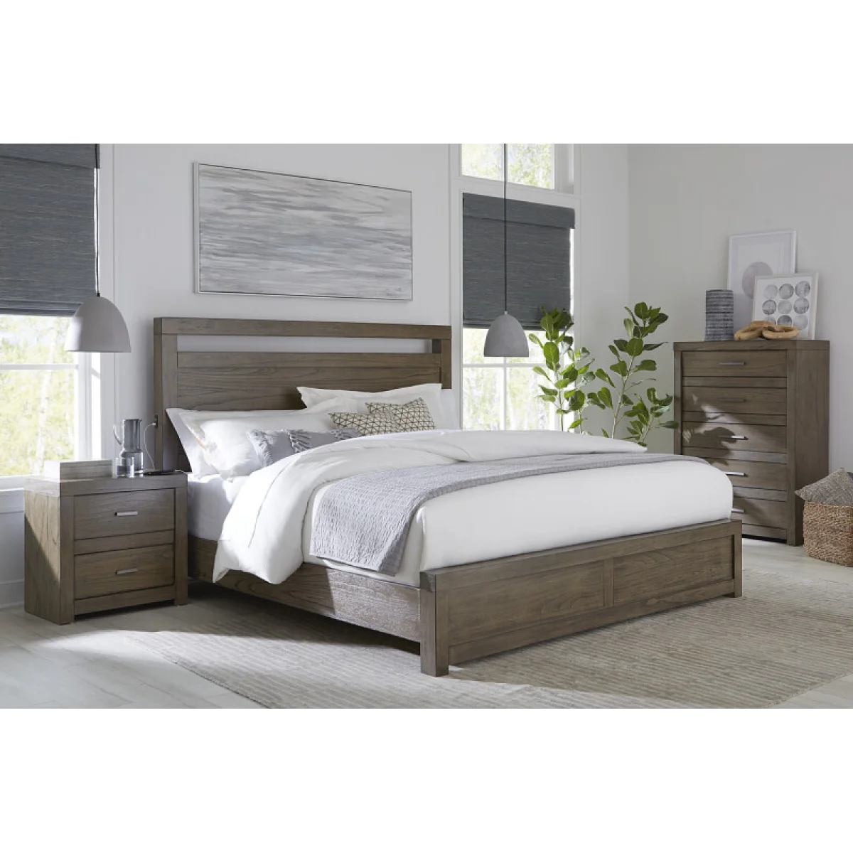 Modern Loft King Panel Hb Bed Parts Aspen Home 6