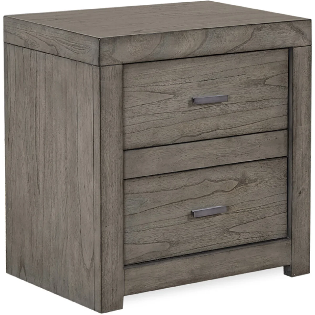 Modern Loft 2 Drawer Nightstand W/ Power Nightstands Aspen Home 4