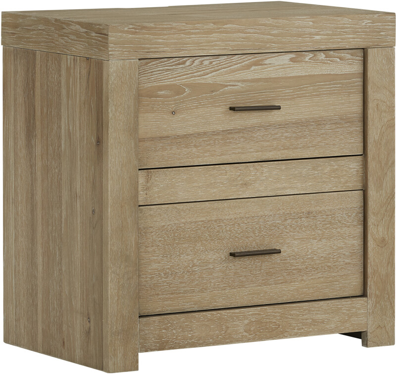 Modern Loft 2 Drawer Nightstand W/ Power