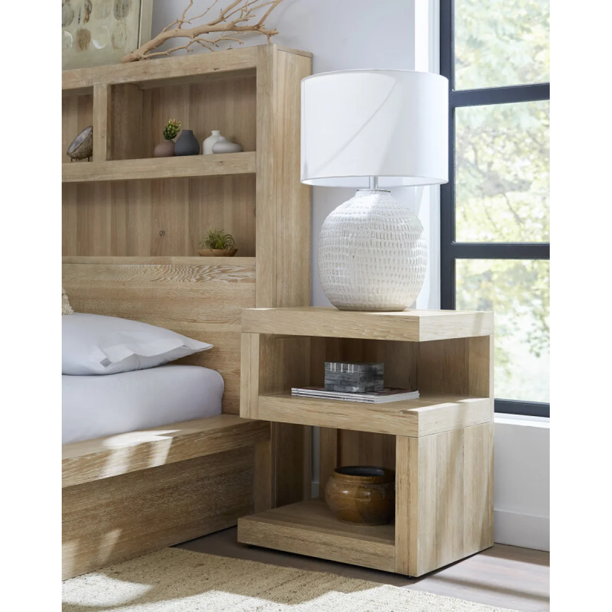 Modern Loft S Nightstand IML-451N-KHK-1 Nightstands Aspen Home 6
