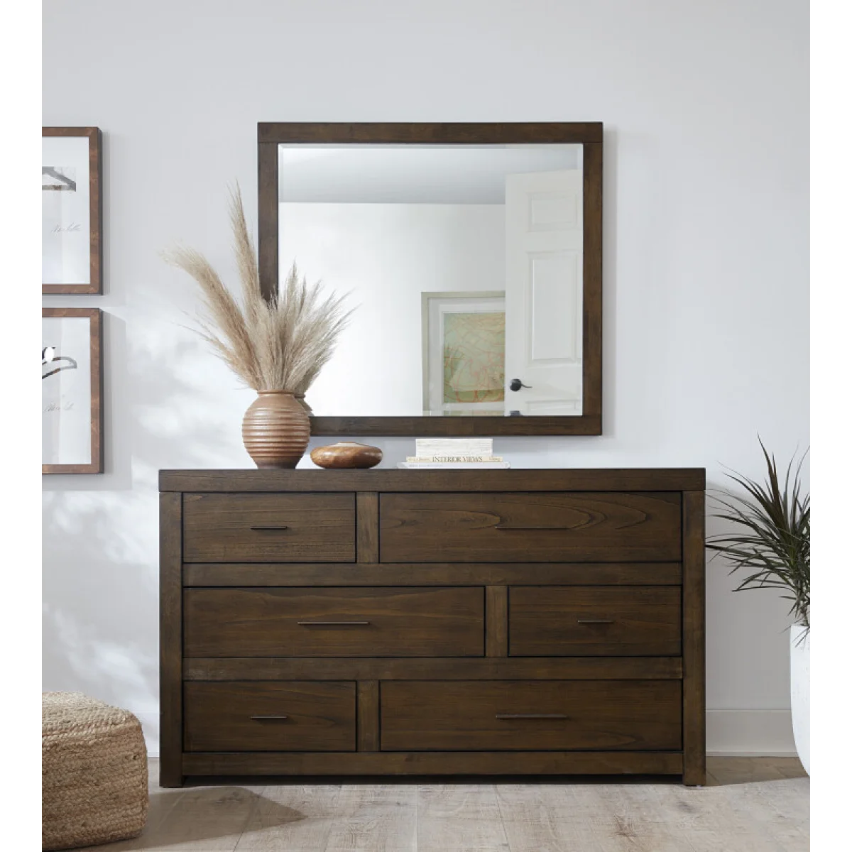 Modern Loft 6 Drawer Dresser Dressers Aspen Home 6