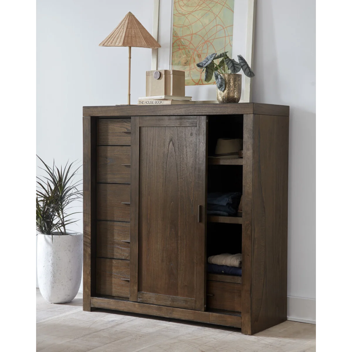 Modern Loft Sliding Door Chest Chests Aspen Home 6