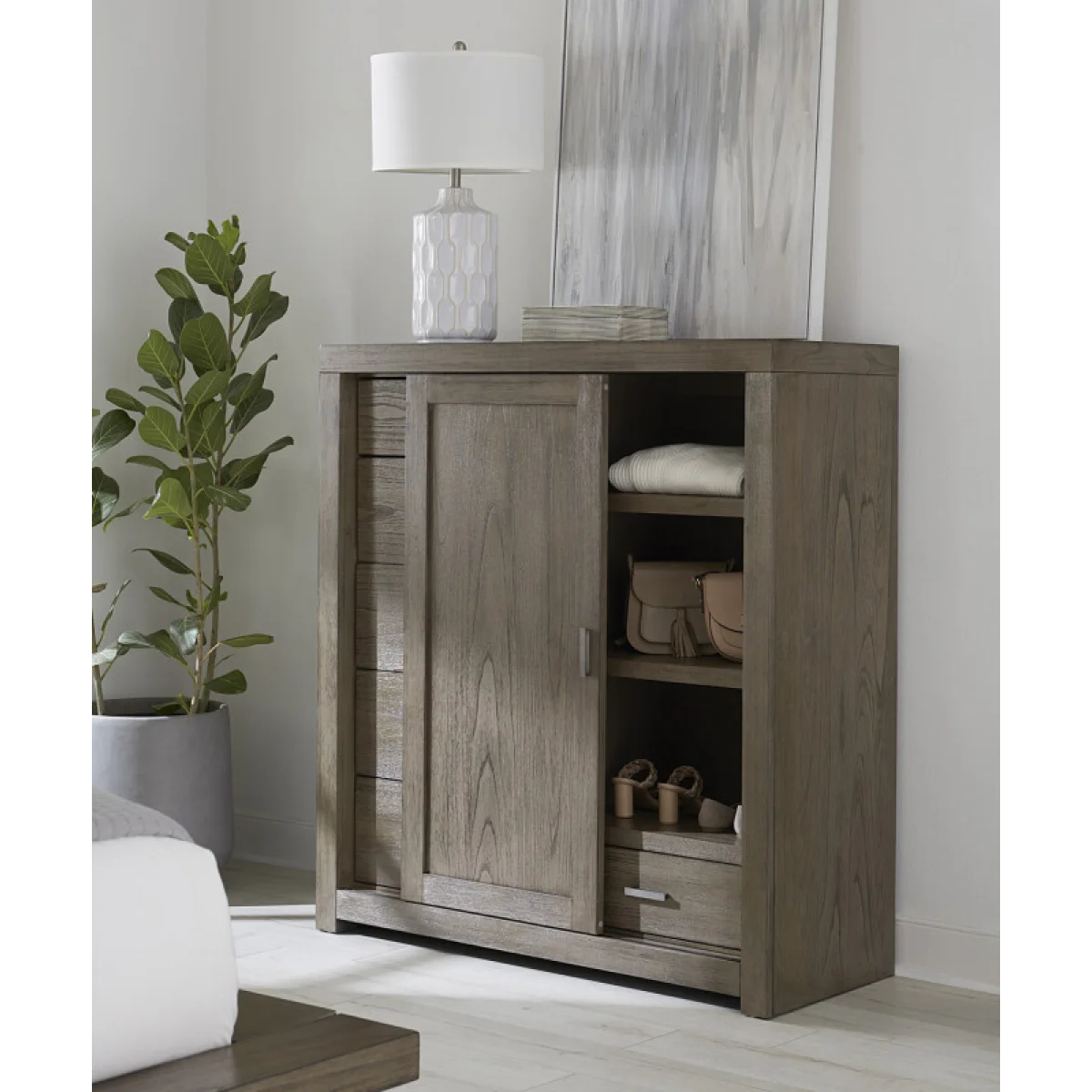Modern Loft Sliding Door Chest IML-457-GRY-1 Chests Aspen Home 9