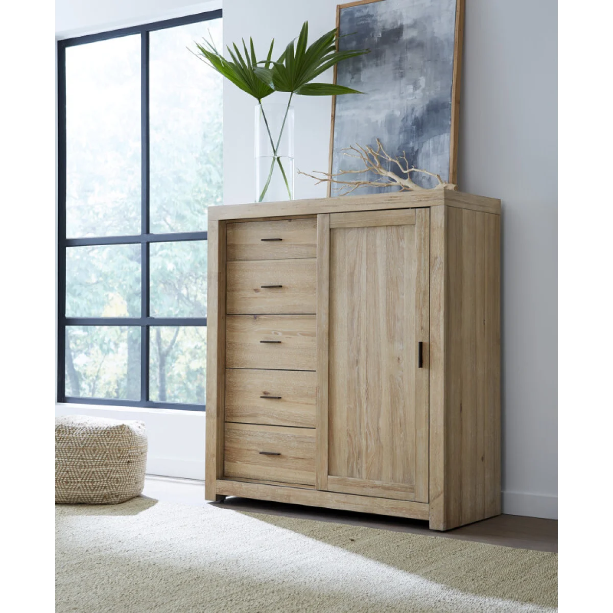 Modern Loft Sliding Door Chest Chests Aspen Home 6