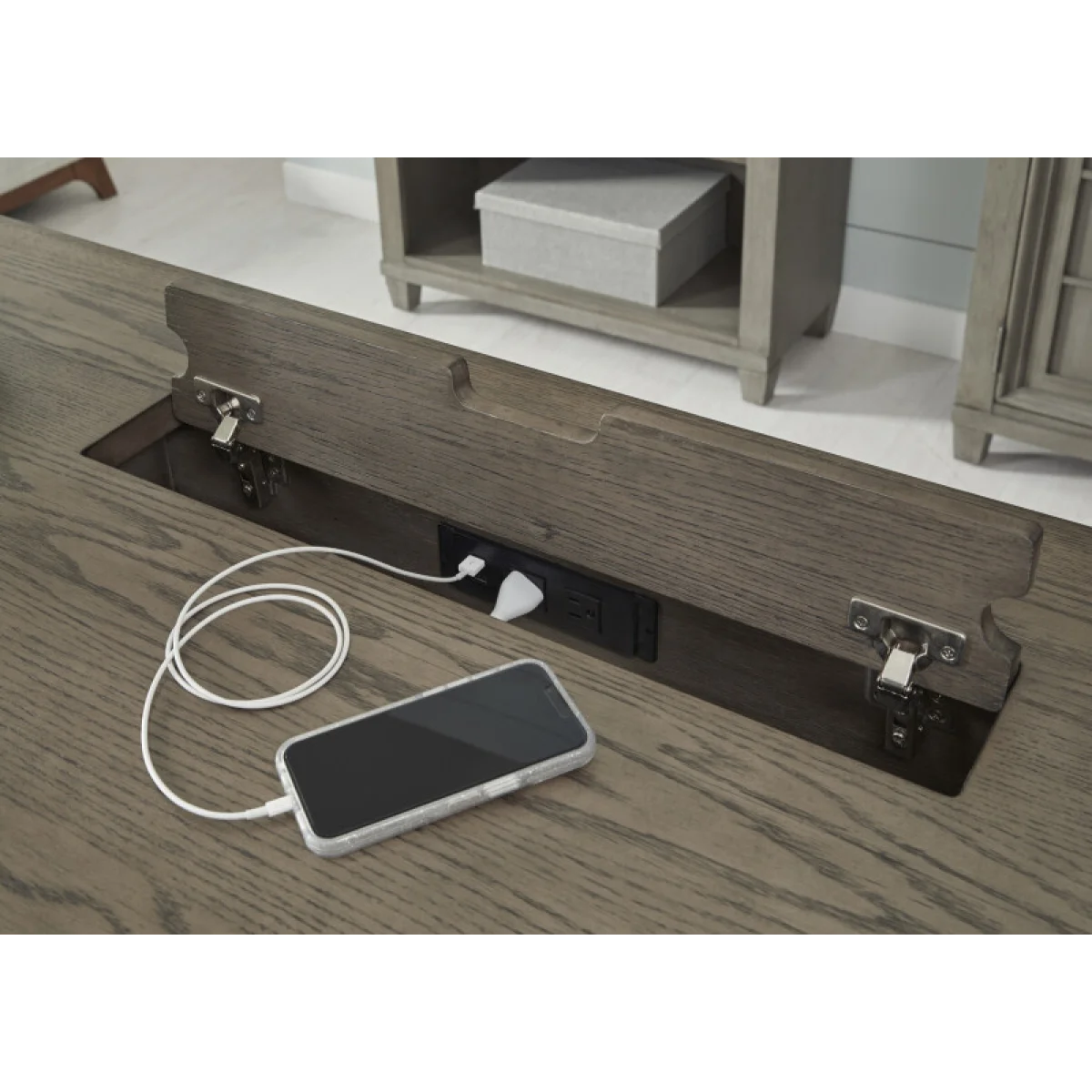 Caraway Adj. Desk Base – Black Desks Aged Ivory 28
