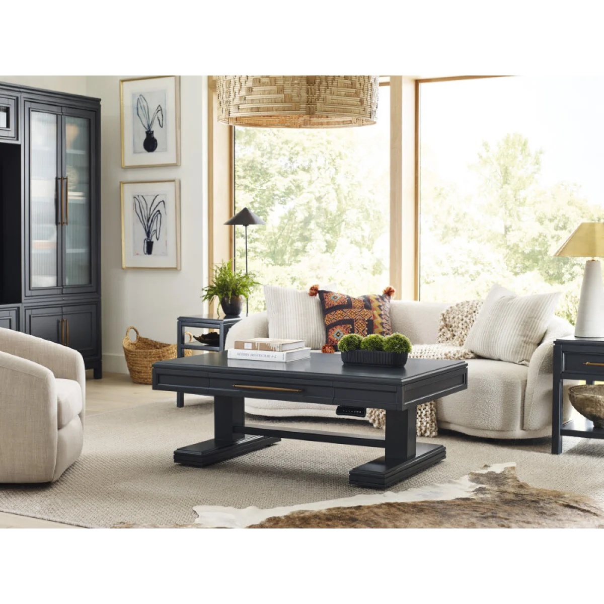 Alexander Adj. Table Base – Black (battery Op) Cocktail & Coffee Tables Aspen Home 6