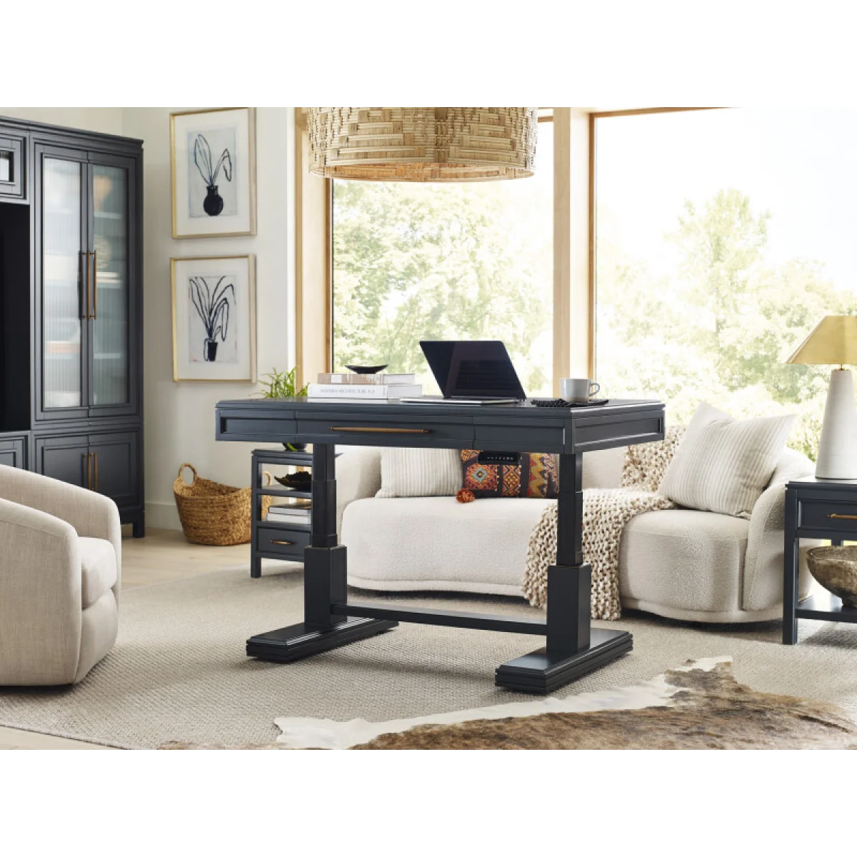 Alexander Adj. Table Base – Black (battery Op) Cocktail & Coffee Tables Aspen Home 8