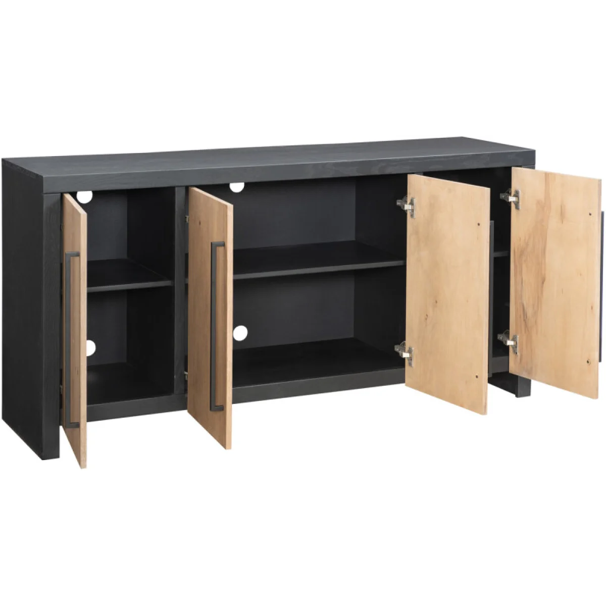 Edison 64″ Console W/ 4 Doors Entertainment Stands Aspen Home 6