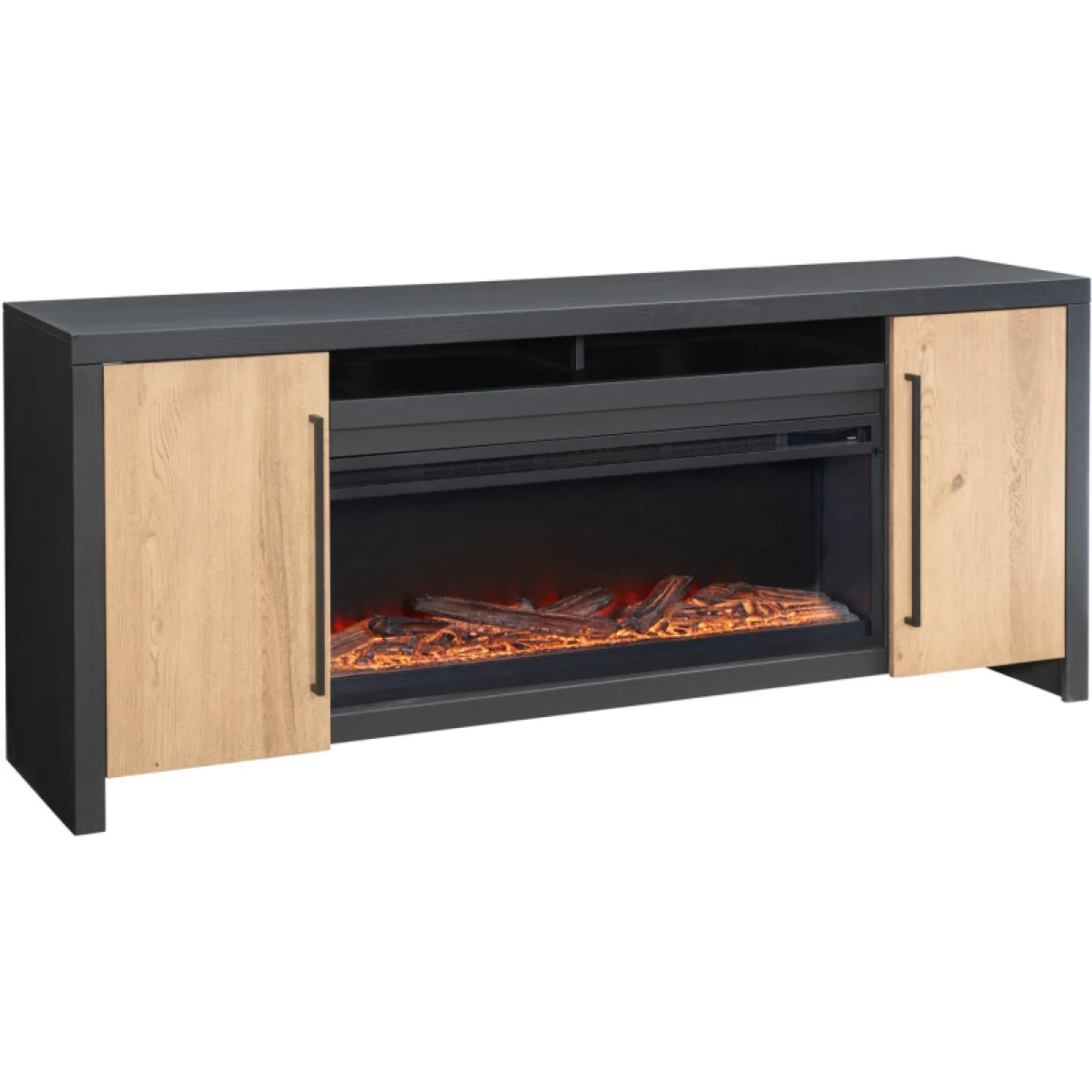 Edison 77″ Fireplace Console W/ 42″ Insert Fireplaces Aspen Home 4