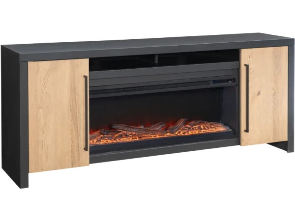 Edison 77″ Fireplace Console W/ 42″ Insert Fireplaces Aspen Home