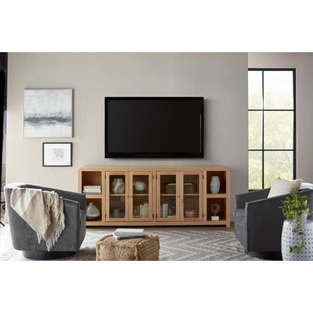 Cooper 66″ Console W/ 2 Doors Entertainment Stands Aspen Home 8