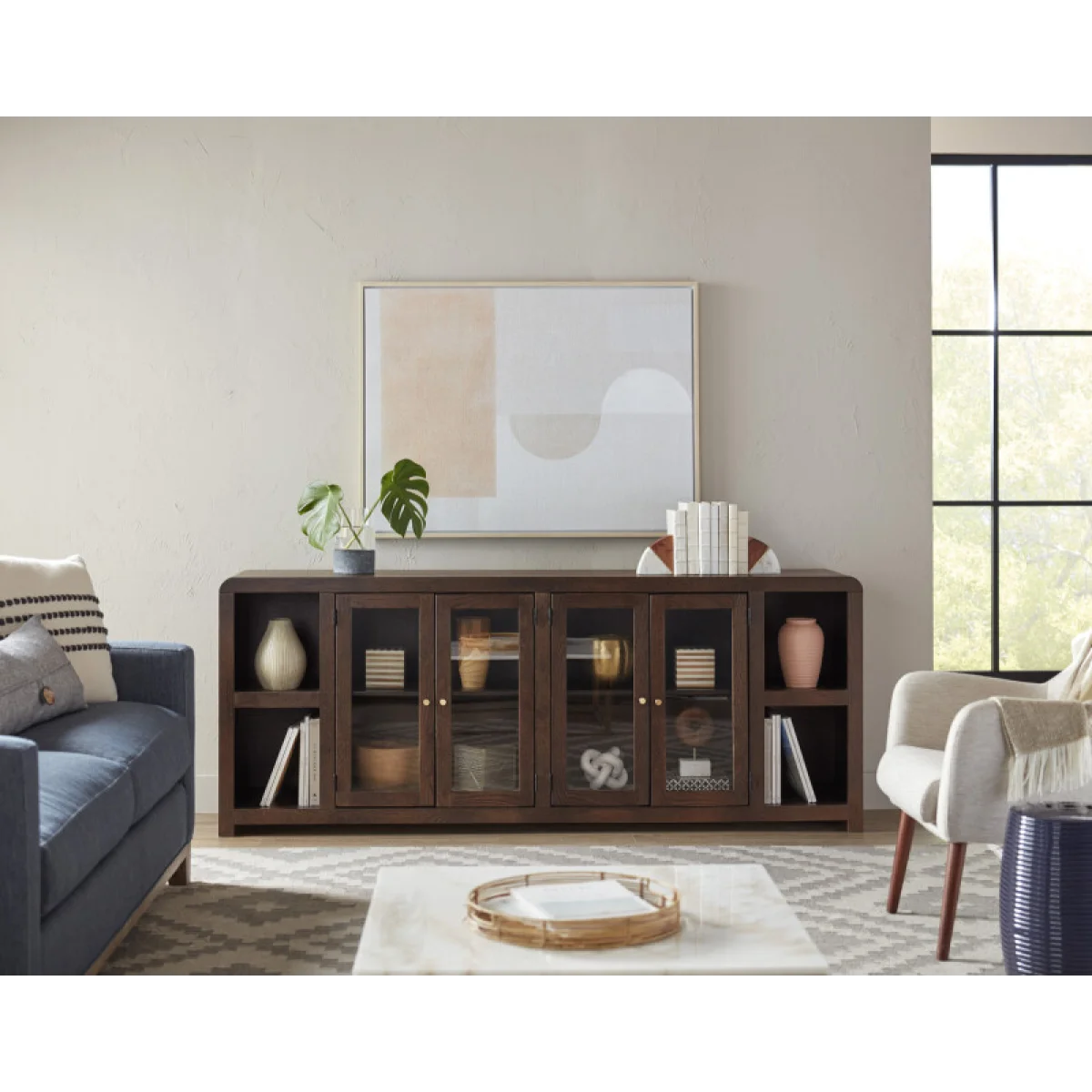 Cooper 84″ Console W/ 4 Doors Entertainment Stands Aspen Home 6