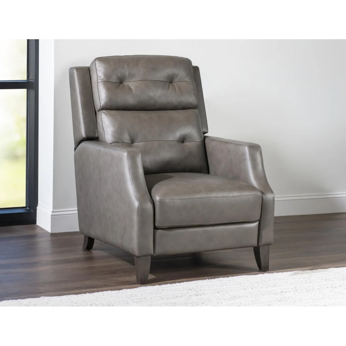 Pushback Recliner – Shown In Ravello Earth Recliners Gray 4