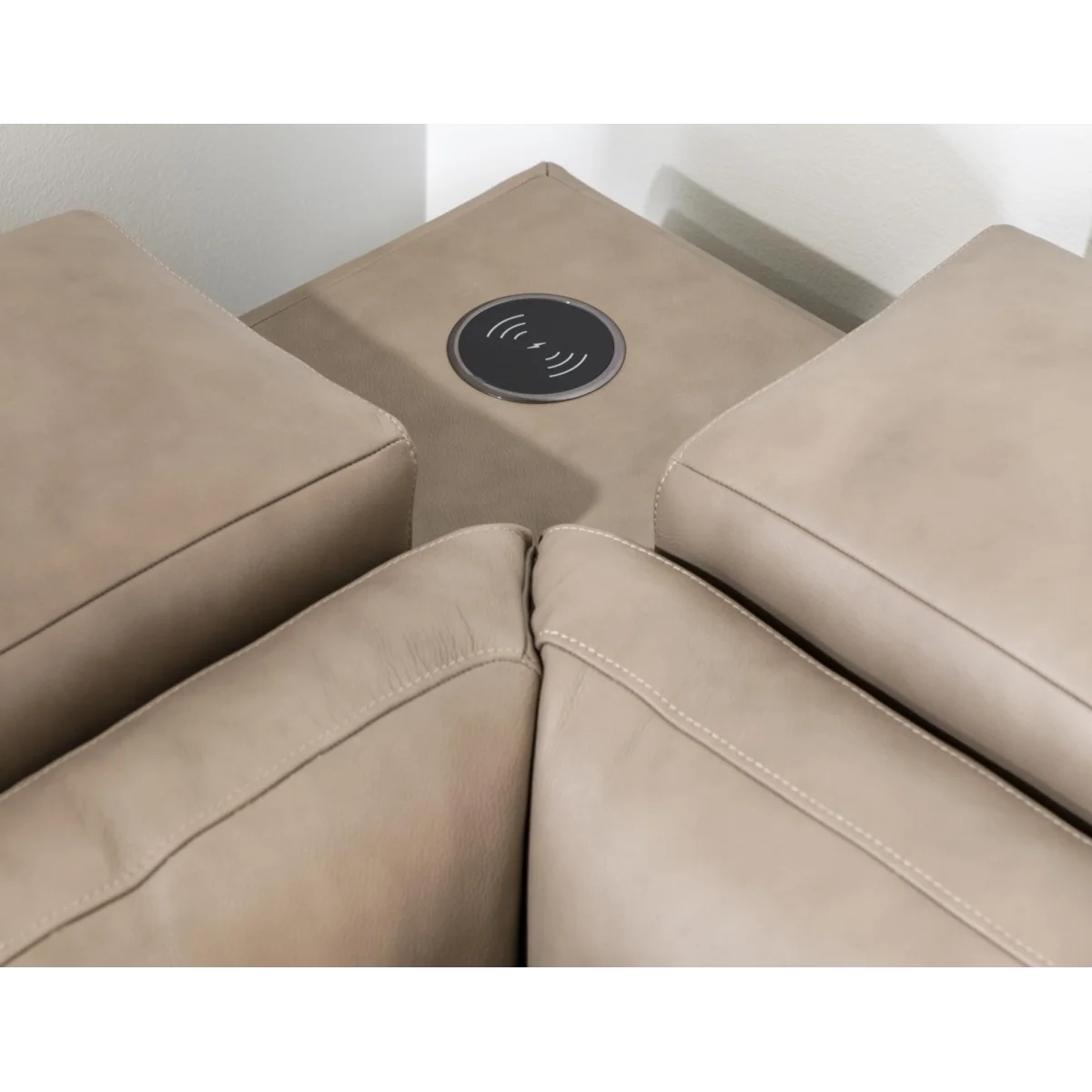 Square Corner Wedge With Triple Charger And Manual Headrests Sectionals Brown 8