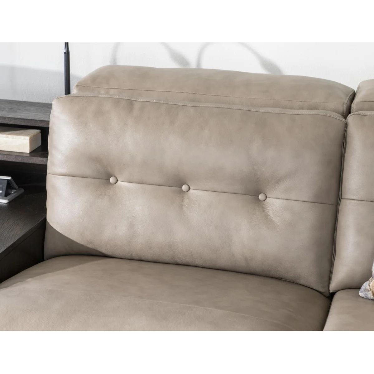 Square Corner Wedge With Triple Charger And Manual Headrests Sectionals Brown 9
