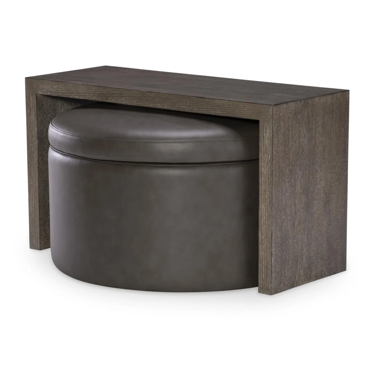 Swivel Ottoman On Casters Ottomans & Poufs Brown 4