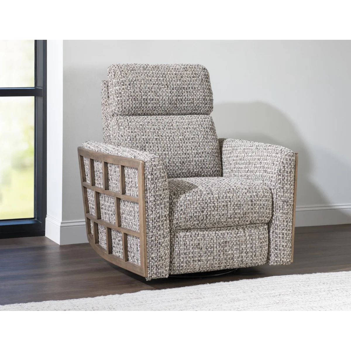 Swivel Glider Recliner Recliners Brown 4