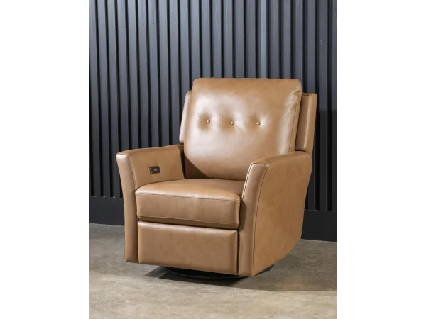 P1 Swivel Glider Tufted Back – Shown In Verona Butternut Recliners Brown