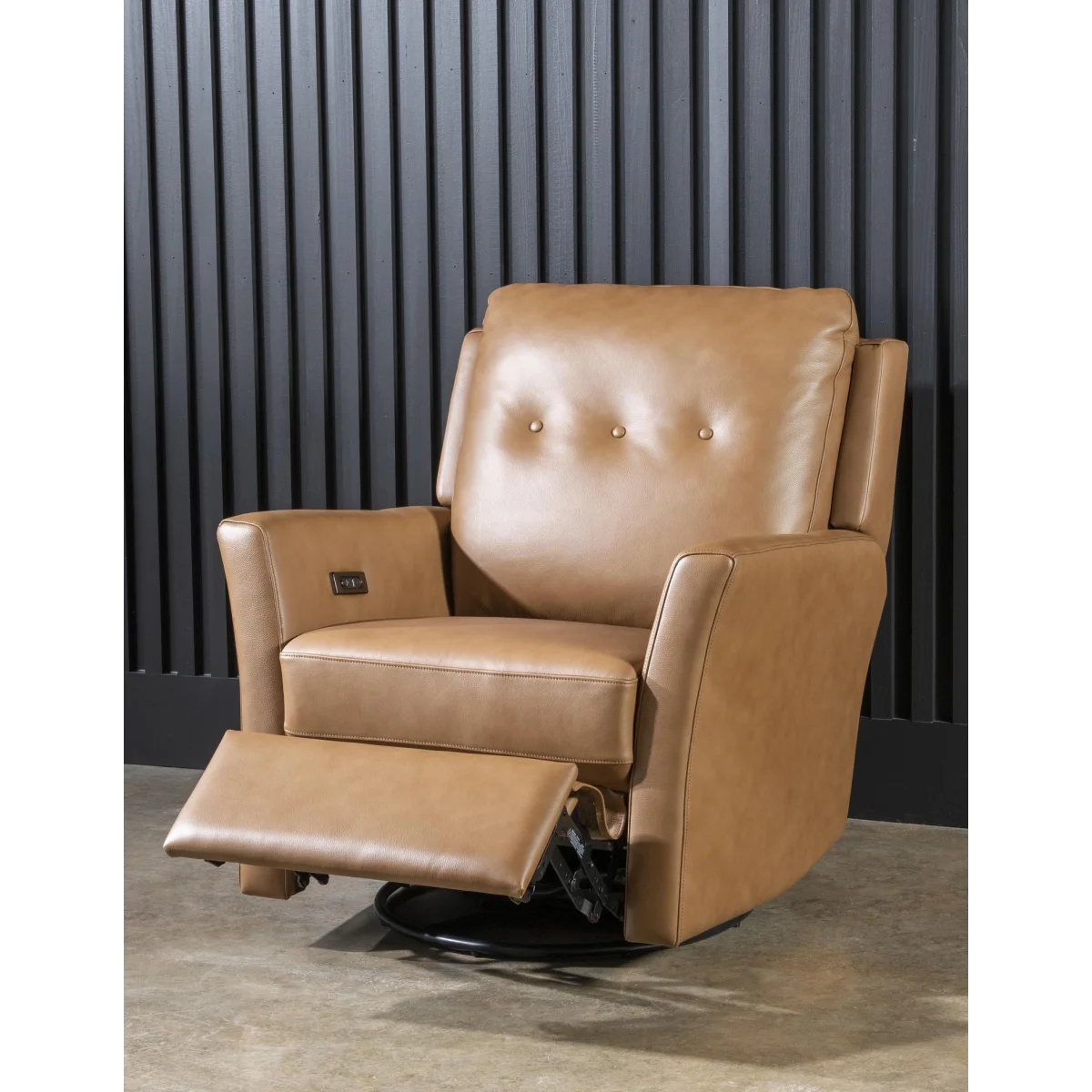 P1 Swivel Glider Tufted Back – Shown In Verona Butternut Recliners Brown 6