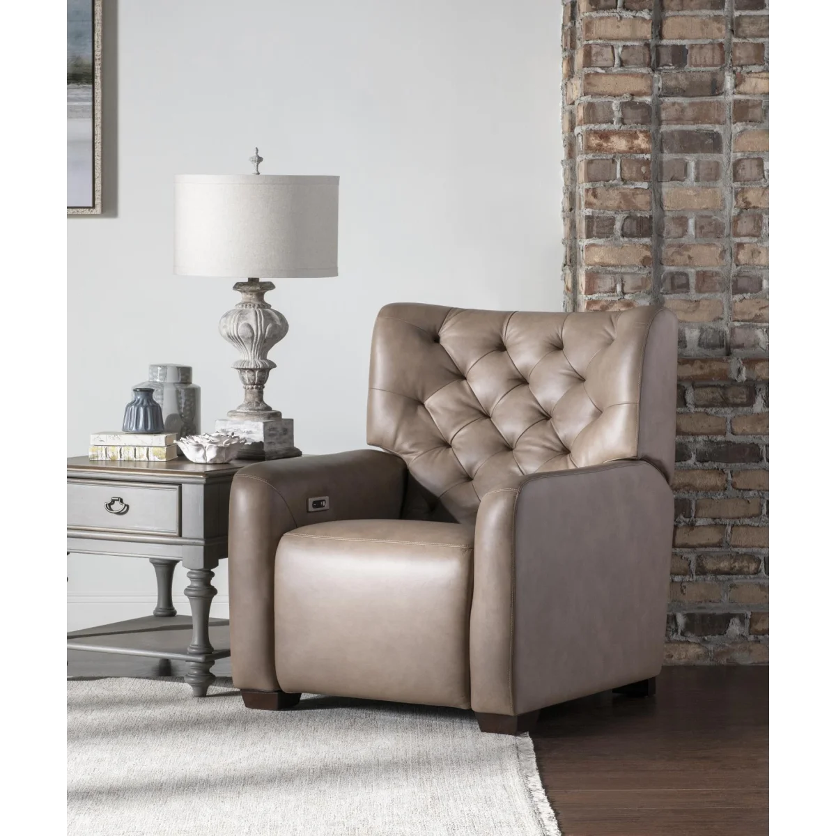 P1 Tufted Recliner Recliners Brown 9