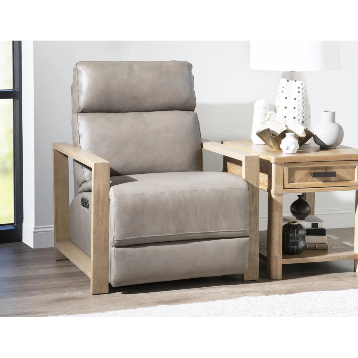 P2 Wood Recliner – Shown In This Color Recliners Gray 4