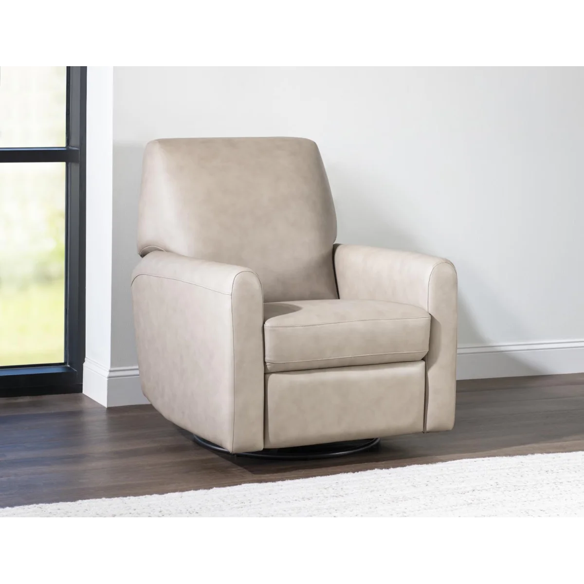 P1 Swivel Glider – Shown In Verona Flax Recliners Cream 4