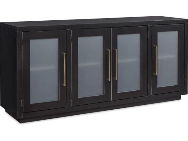 Perry 66″ Console W/ 4 Doors MAA1240-BLK Entertainment Stands Aspen Home