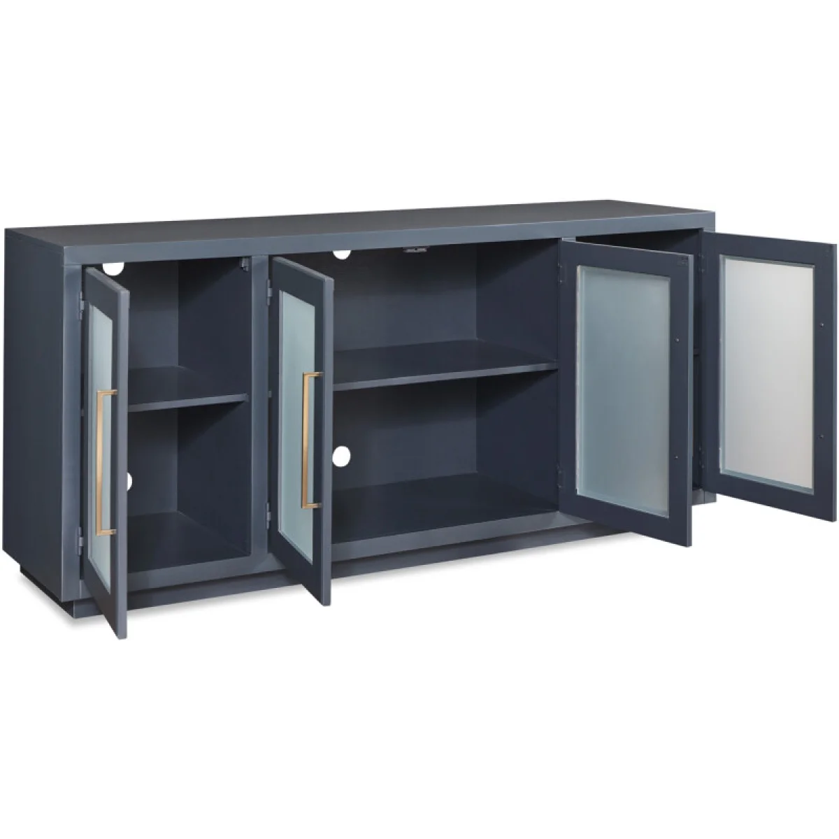 Perry 66″ Console W/ 4 Doors MAA1240-BLK Entertainment Stands Aspen Home 15