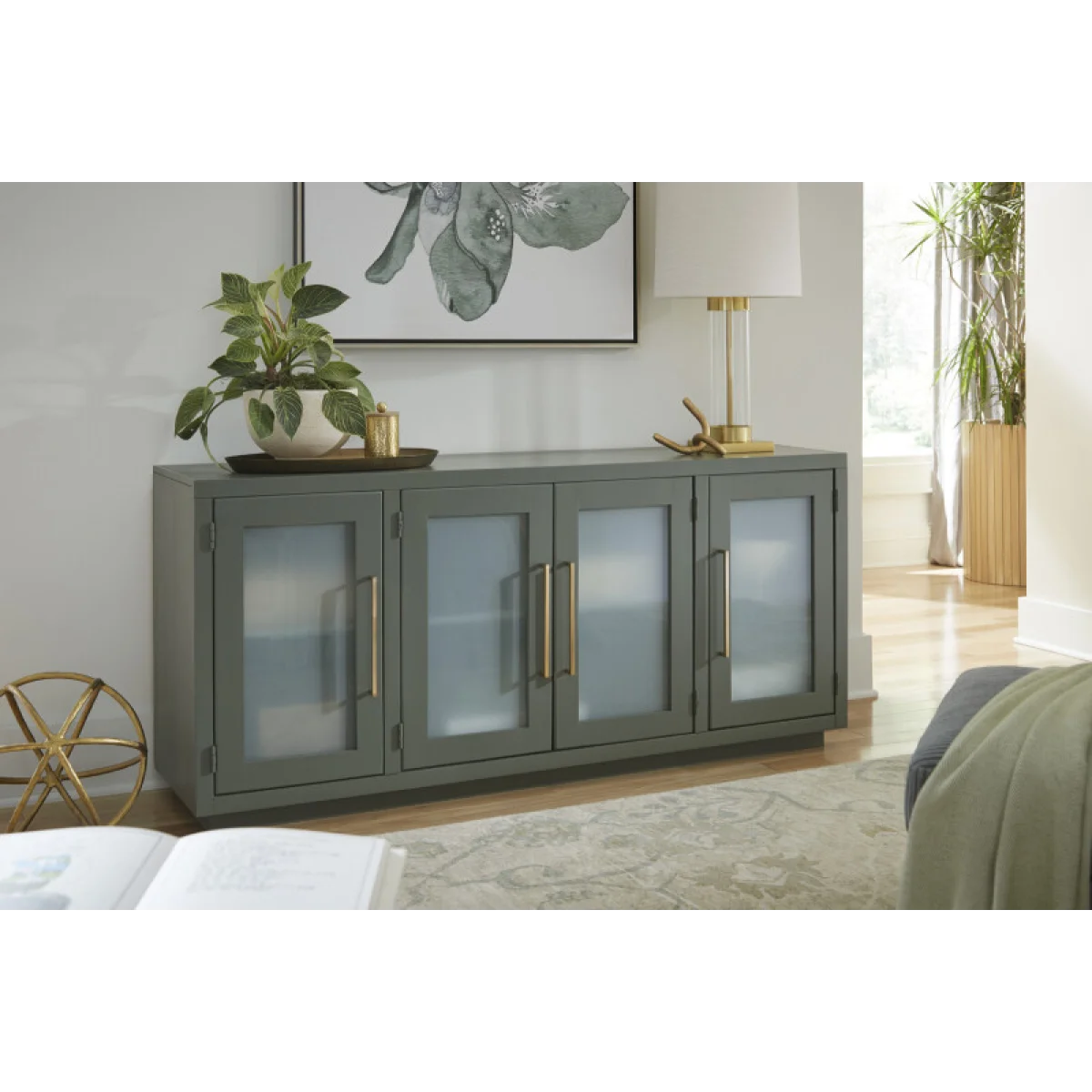 Perry 66″ Console W/ 4 Doors Entertainment Stands Aspen Home 8