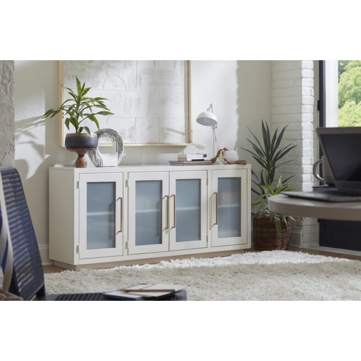 Perry 66″ Console W/ 4 Doors Entertainment Stands Aspen Home 12